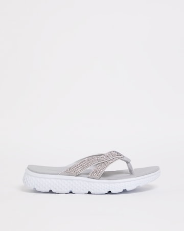 Cushion Walk Glitzy Toe Post Sandal EEE Fit