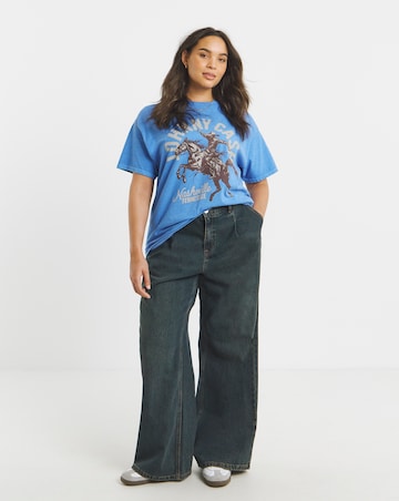 Simply Be Blue Johnny Cash License T-Shirt