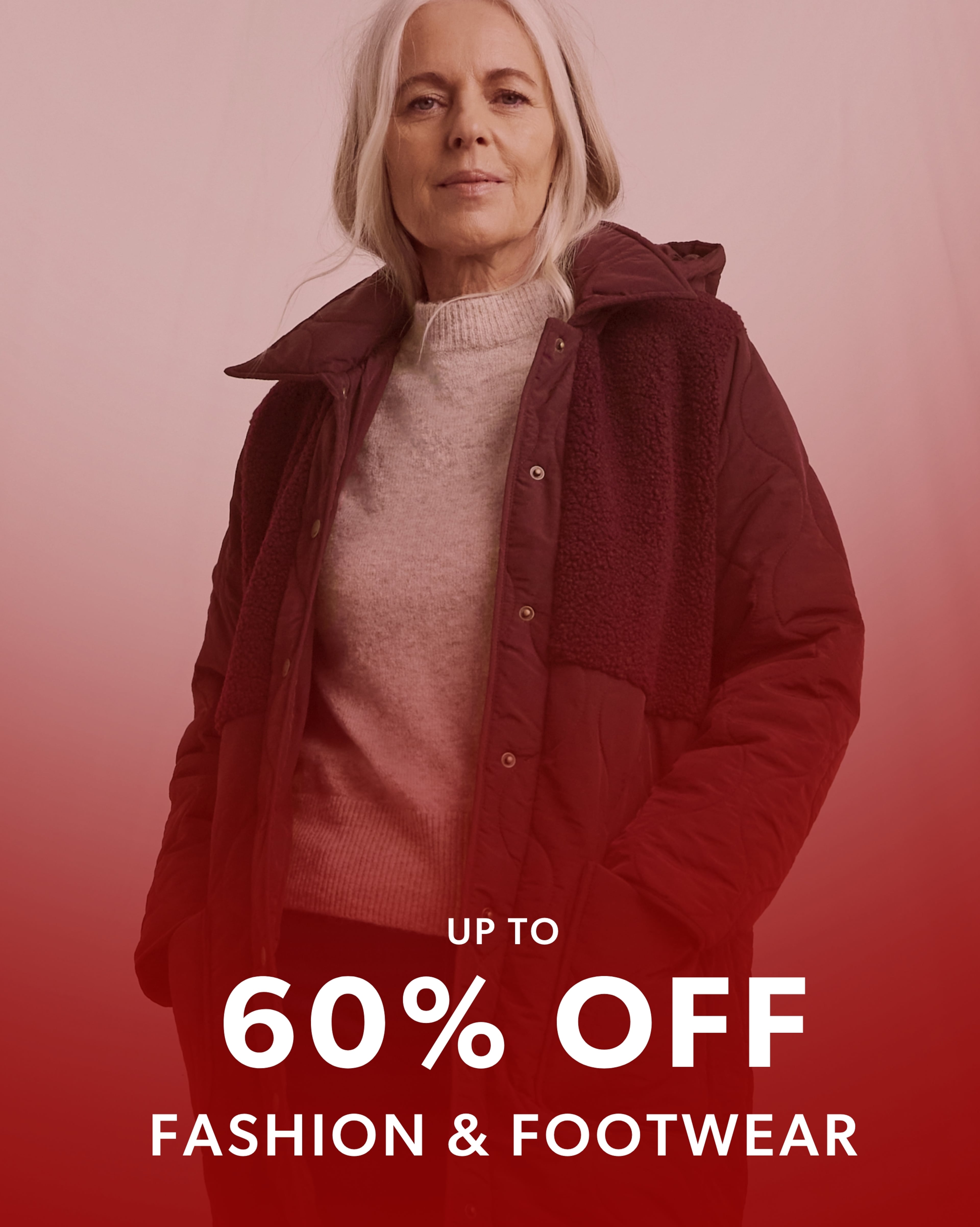 Up to 60% off fashion & footwear