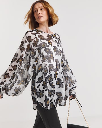 Joanna Hope Tie Sleeve Blouse