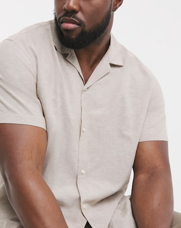 Jack & Jones Breeze Resort Linen Shirt - Crockery