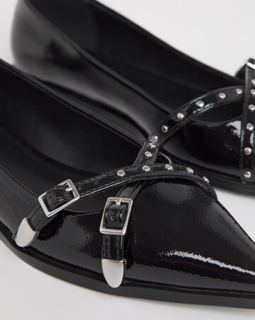 Livorno Pointed Buckle Detail Ballerina Extra Wide EEE Fit