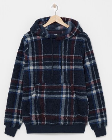 Borg Check Fleece Lounge Hoodie