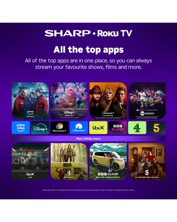 Sharp 1T-C32HD2225KB 32in Smart HD Roku Freely LED TV