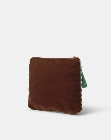 Accessorize Embellished Bow Velvet Pouch