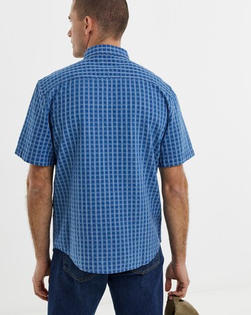 Levi's Short Sleeve Authentic Button Down Dobby Shirt - Indigo