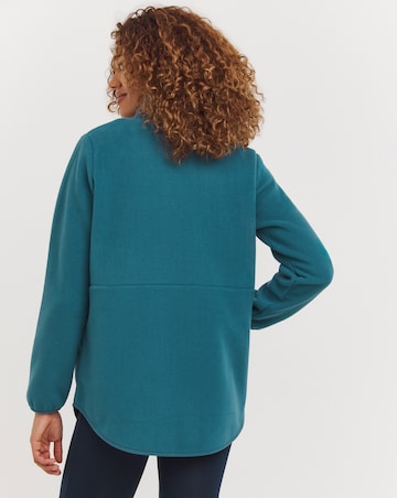 Fleece Longline Zip Through Jacket