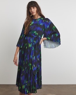Joanna Hope Pleated Belted Midi Dress