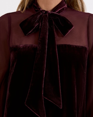 Phase Eight Vinnie Velvet Pussy Bow Dress