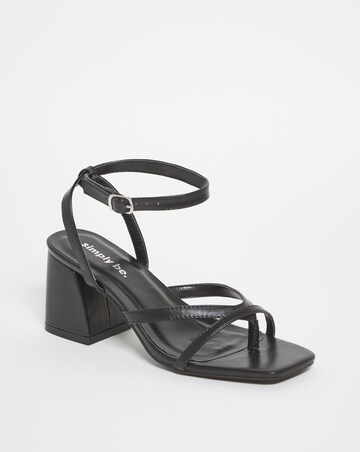 Amaya Strappy Toe Post Heeled Sandals - Extra Wide Fit (EEE)