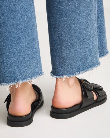Anthology Gardenia Leather Double Buckle Mule Sandal - Wide Fit (E)