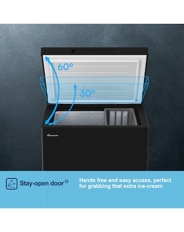 Fridgemaster MCF145EB 141L Freestanding Chest Freezer - Black - E Rated