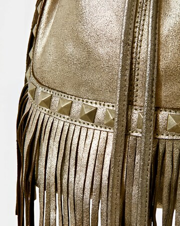 Joe Browns Gold Rush Metallic Suede Bag