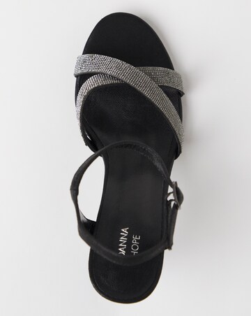 Joanna Hope Diamante Crossover Heeled Sandal - Extra Wide Fit (EEE)