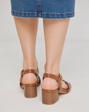 Simply Be Marseille Block Heel Barely There Sandals - Extra Wide Fit (EEE)