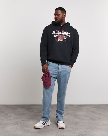 Jack & Jones Logo Hoodie - Navy