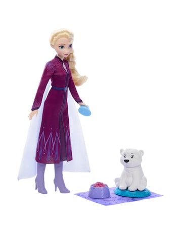 Disney Frozen Fashion Doll Elsa & Baby Bear Set