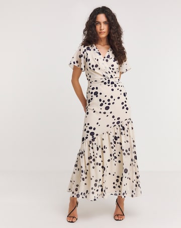 Joanna Hope Spot Wrap Maxi Dress