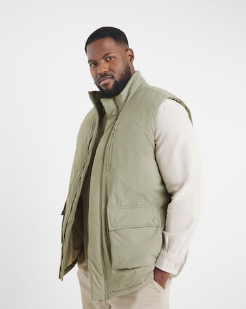 Stone Wadded Gilet