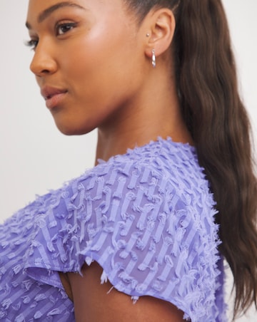 Purple Fluffy Skater Dress