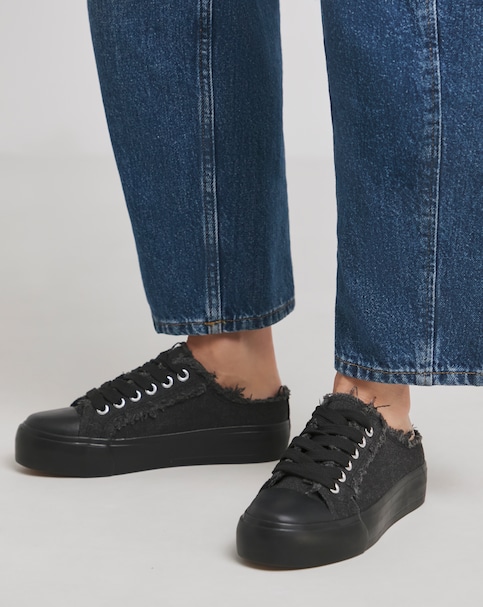 Bowie Raw Edge Slip on Trainers - Extra Wide Fit (EEE)
