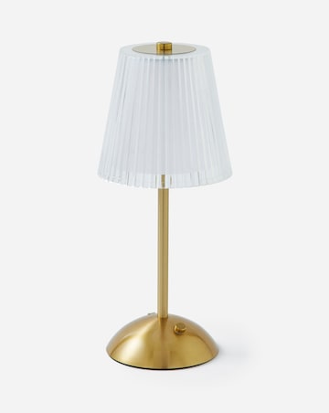 Liora Textured Glass Wireless Rechargeable Table Lamp