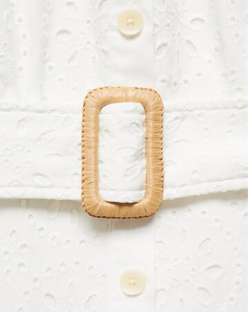 Mango Shirly Broiderie Anglaise Mini Shirt Dress