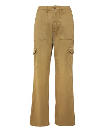 Camel Soft Cotton Cargo Trousers
