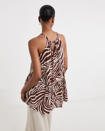 Textured Crinkle Halter Top