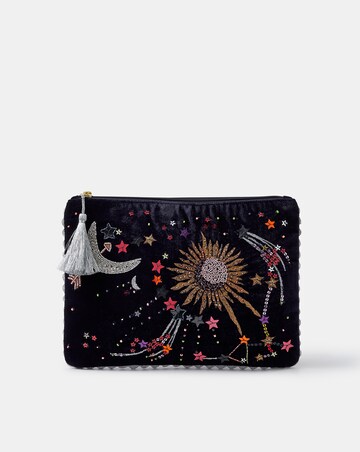 Accessorize Embellished Velvet Pouch