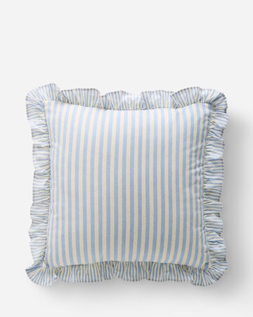 Raleigh Striped Ruffled Cushion