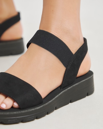 Simply Be Vanya Stretchy Strap Sandals - Extra Wide Fit (EEE)