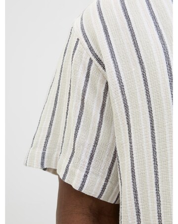 Jack & Jones Coba Stripe Resort Shirt - Natural