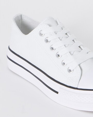 Angel Low Cut Canvas Trainers - Extra Wide Fit (EEE)