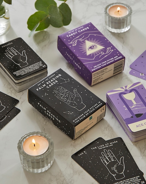 Psychic Cards - Set of 2 (Tarot & Palm Reading)