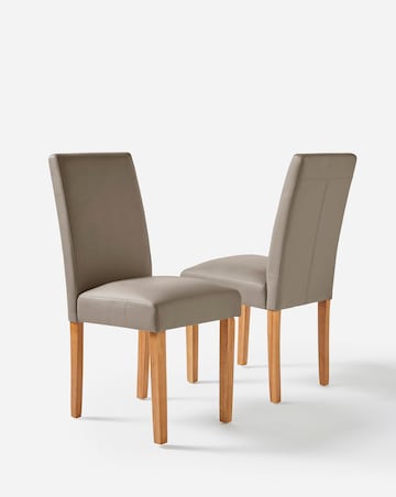 Ava Faux Leather Pair of Dining Chairs