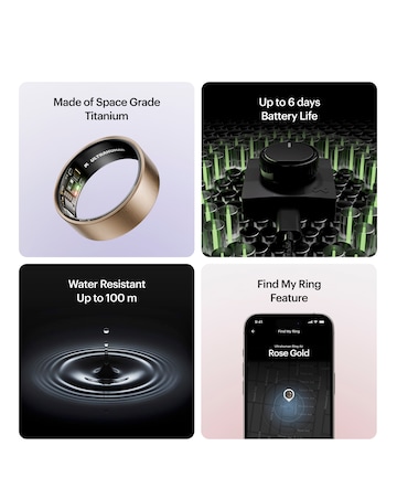 Ultrahuman Ring AIR Bluetooth Smart Ring - Brushed Rose Gold - Size 9