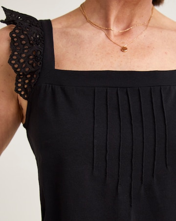 Black Frill Sleeve Top