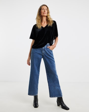 Velvet Split Sleeve Top