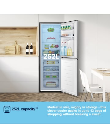 Fridgemaster MC55240DES Fridge Freezer with Water Dispenser- E Rated 175 CM