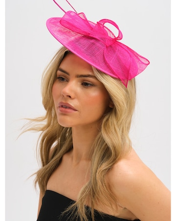 Jon Richard Fuchsia Woven Bow Fascinator