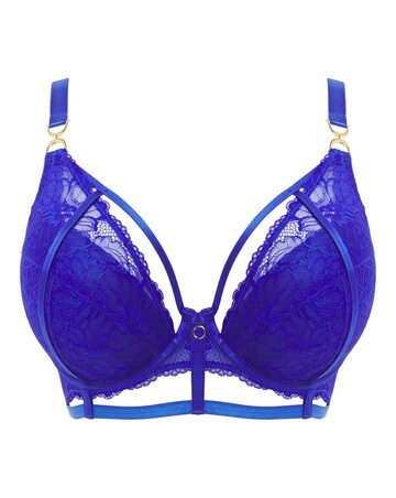 Figleaves Layla Lace And Strapping Balcony Bra B-G