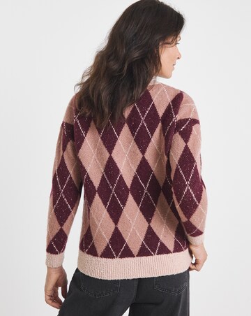 Pink Multi Argyle Jumper
