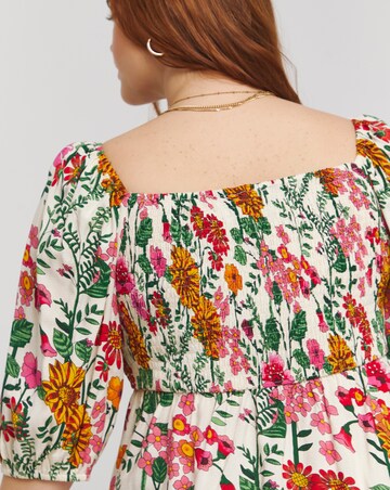 Lovedrobe Floral Shirred Puff Sleeve Top