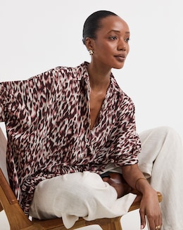 Printed Oversized Blouse