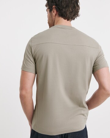 Calvin Klein Short Sleeve Structured Embroidery T-Shirt - Stone