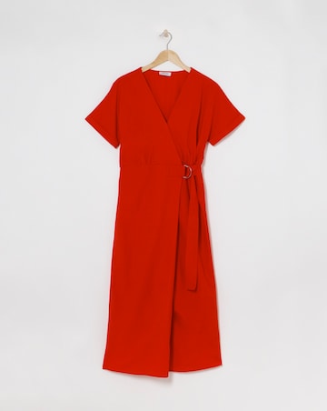 Linen D-Ring Wrap Dress