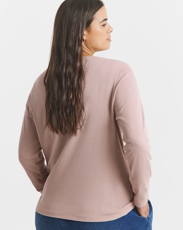 Black, Rose & Sage 3 Pack Long Sleeve Pure Cotton Ribbed Tops