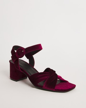 Velvet Crossover Vamp Sandals - Extra Wide Fit (EEE)