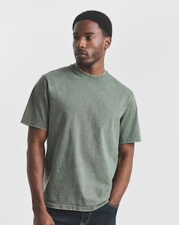 Union Garment Dyed Relaxed Fit T-Shirt- Brown